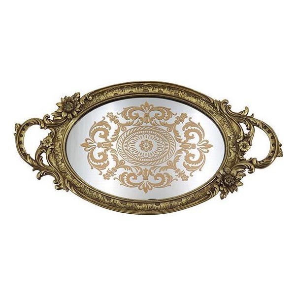 Bandeja decorativa 46,5x24,4 cm dorado
