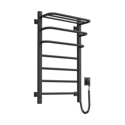 Baño eléctrico radiador con termostato FORTIS 350W/230V 80,6 cm IP44 negro derecho cuadrado