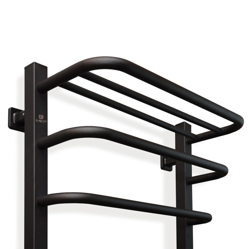 Baño eléctrico radiador con termostato FORTIS 350W/230V 80,6 cm IP44 negro derecho cuadrado