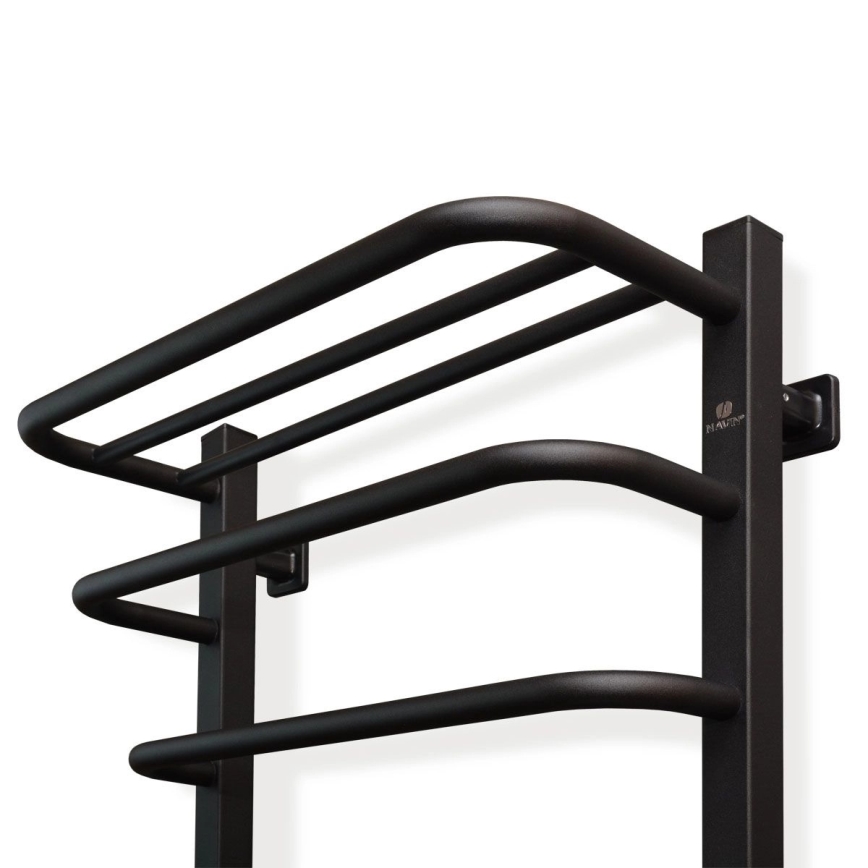 Radiador eléctrico para baño con termostato FORTIS 350W/230V 80,6 cm IP44 negro izquierdo