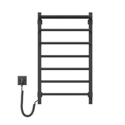 Radiador eléctrico para baño con termostato FORTIS 350W/230V 80,6 cm IP44 negro izquierdo