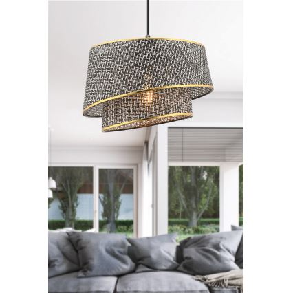 BARETTE Lámpara Colgante 1xE27/60W/230V Gris/Dorado
