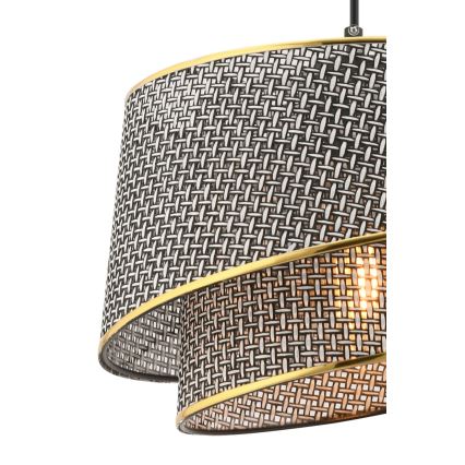 BARETTE Lámpara Colgante 1xE27/60W/230V Gris/Dorado