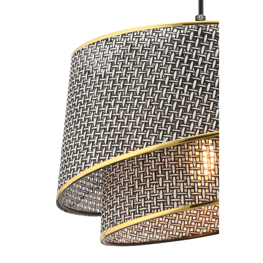 BARETTE Lámpara Colgante 1xE27/60W/230V Gris/Dorado