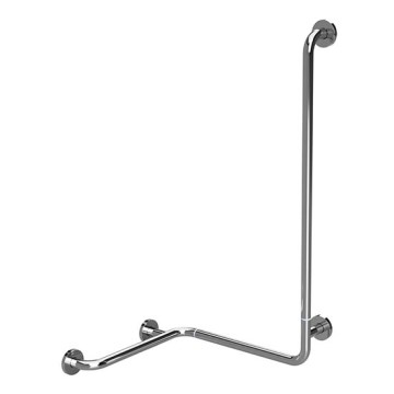 Barra de apoyo para ducha 58x118 cm acero inoxidable/plata