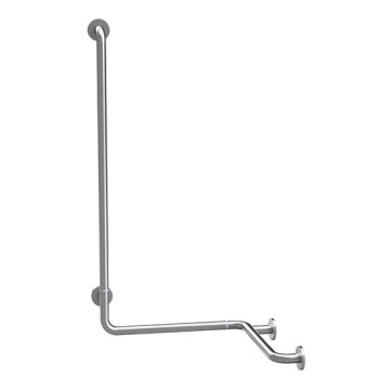 Barra de apoyo para ducha 66x118 cm acero inoxidable/plateado