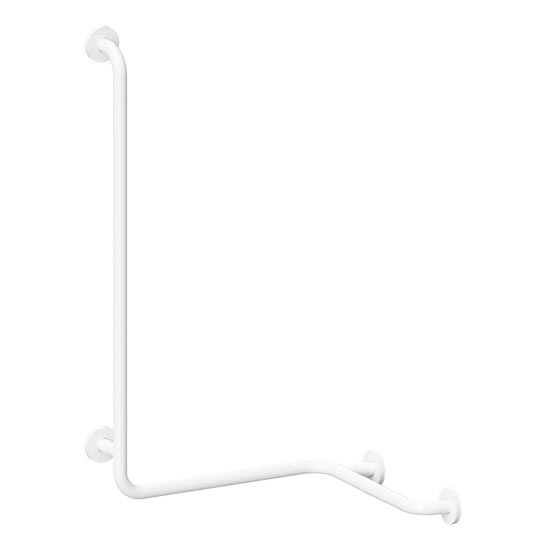 Barra de apoyo para ducha 66x118 cm blanca
