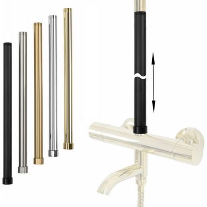 Barra de extensión de 51,5 cm para conjunto de ducha/bañera, acabado oro cepillado
