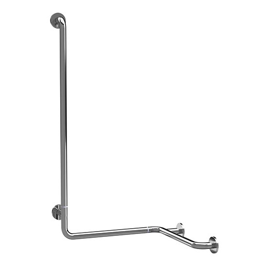 Barra de sujeción para ducha 66x118 cm, acero inoxidable/plateado