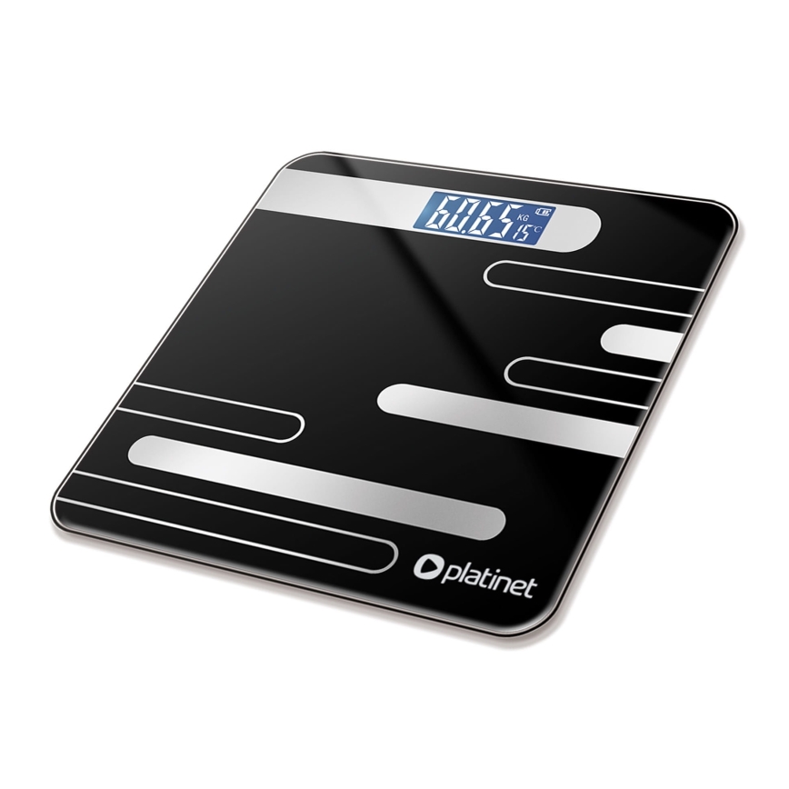 Báscula digital personal con pantalla LCD 2xAAA negro
