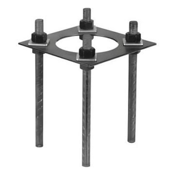 Base de montaje para poste de iluminación exterior BASE 20x20 cm negra