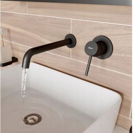 BAT-B0969 - Grifo de lavabo para instalación empotrada LUNGO negro mate