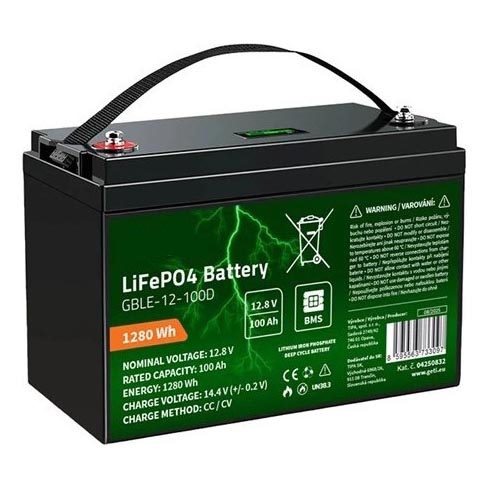Batería LiFePO4 con pantalla integrada 12,8 V/100 Ah