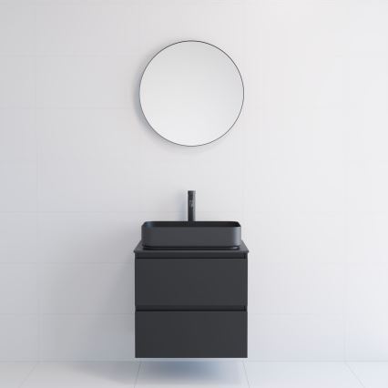 BATH DELUXE 01-060-09-02-00 - Espejo de baño BORGSTED d. 60 cm negro