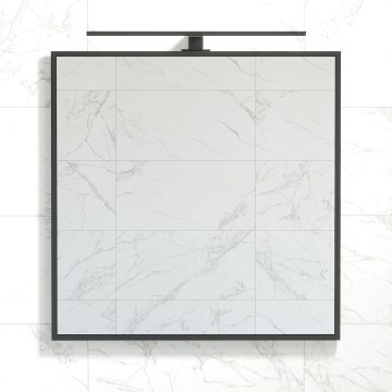 BATH DELUXE 01-080-05-02-00 - Espejo de baño BORGSTED 80x80 cm negro