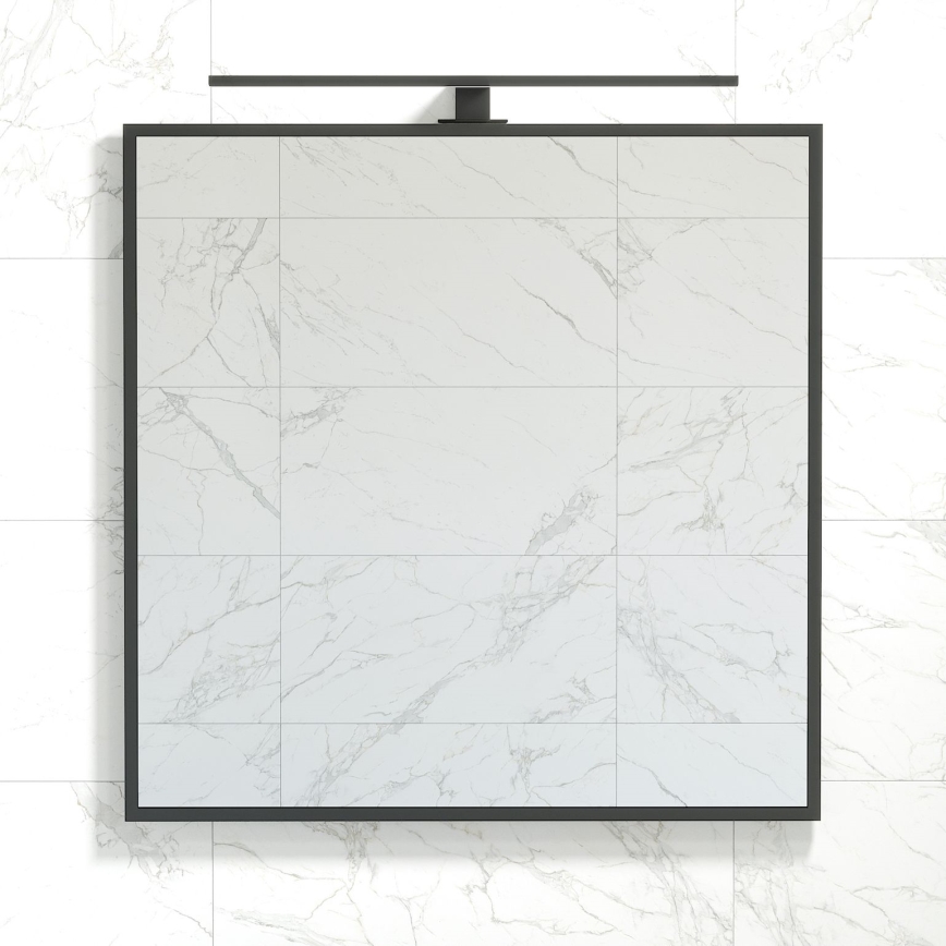 BATH DELUXE 01-080-05-02-00 - Espejo de baño BORGSTED 80x80 cm negro