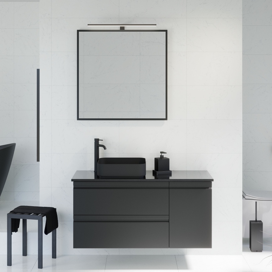 BATH DELUXE 01-080-05-02-00 - Espejo de baño BORGSTED 80x80 cm negro