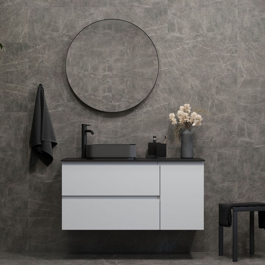 BATH DELUXE 01-080-09-02-00 - Espejo de baño BORGSTED d. 80 cm negro
