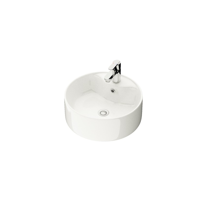 BATH DELUXE 06-038-09-11-00 - Lavabo sobre encimera VIKEDAL Ø 38 cm cerámica/blanco