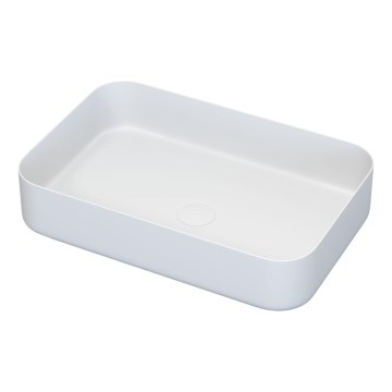 BATH DELUXE 06-052-18-01-00 - Lavabo sobre encimera LJORDAL 52x34 cm acero inoxidable/blanco mate