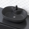 BATH DELUXE 06-060-08-02-00 - Lavabo sobre encimera TROMSO 59,5x41 cm cerámica/negro mate