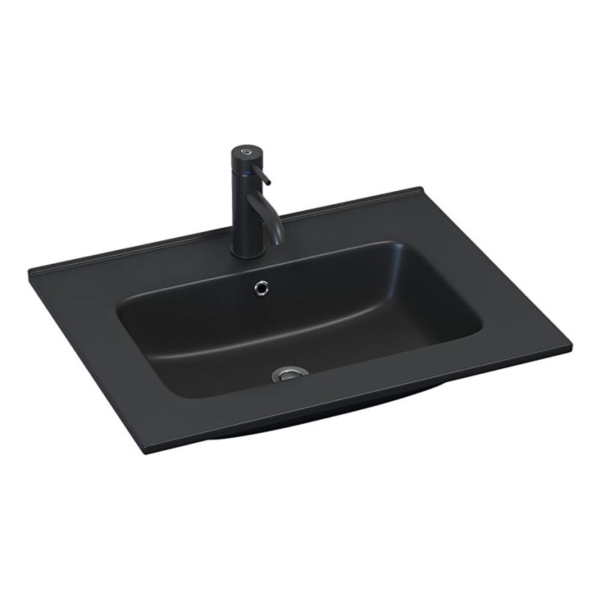 BATH DELUXE 06-060-27-02-00 - Lavabo empotrado LILLESNAD 61x46 cm cerámica/negro