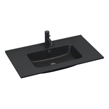 BATH DELUXE 06-080-27-02-00 - Lavabo empotrado HYGE 81 x 46 cm cerámica/negro
