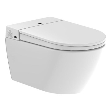 BATH DELUXE 21-040-02-11-00 - Inodoro suspendido con bidé incorporado y asiento SoftClose TISVILDELEJE 1600W/230V blanco + control remoto