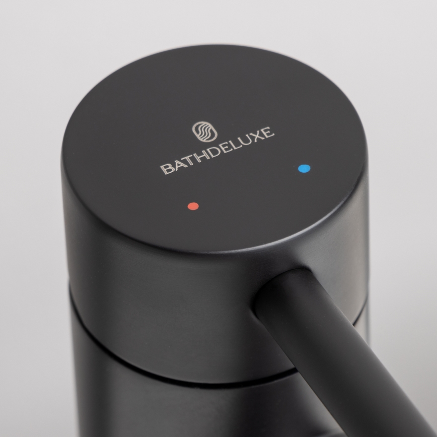 BATH DELUXE 28-017-03-02-02 - Grifo de lavabo RINGSTED 17,8 cm mate negro