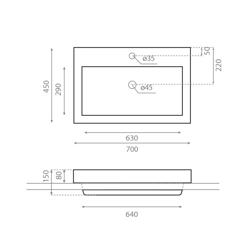 Bathco 0023 - Lavabo encastrado MANCHESTER 70x45 cm porcelana/blanco