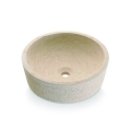 Bathco 00307 - Lavabo sobre encimera DUAL Ø 40,5 cm piedra/beige