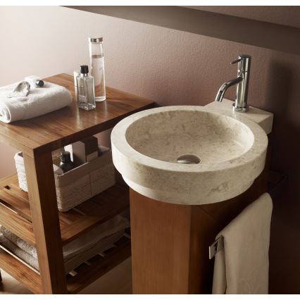 Bathco 00338 - Lavabo sobre encimera ICONO 40x45 cm piedra/beige