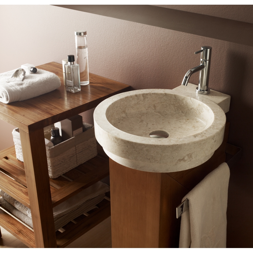 Bathco 00338 - Lavabo sobre encimera ICONO 40x45 cm piedra/beige