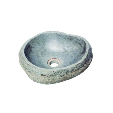 Bathco 00393 - Lavabo sobre encimera RIO 52x47 cm piedra/gris