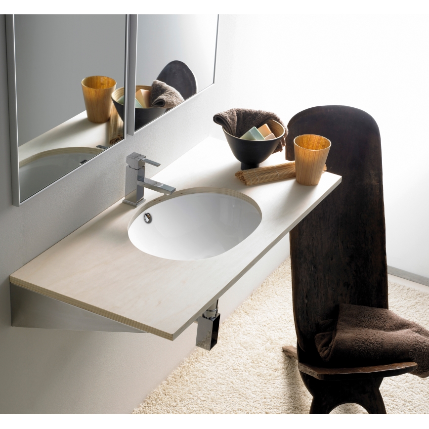 Bathco 0053 - Lavabo empotrado ANCONA 55x41 cm porcelana/blanco