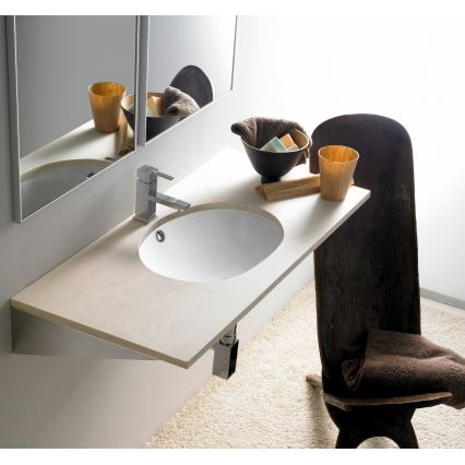 Bathco 0054 - Lavabo encastrado MODENA 43,5x38,5 cm porcelana/blanco