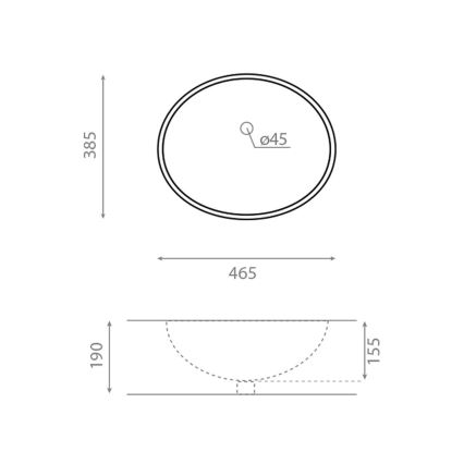 Bathco 0054 - Lavabo encastrado MODENA 43,5x38,5 cm porcelana/blanco