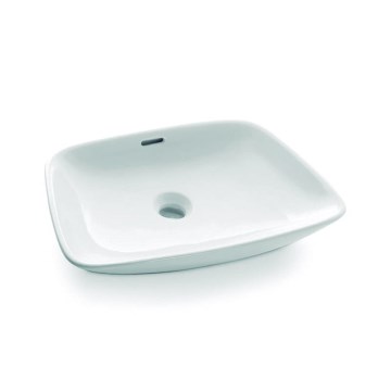 Bathco 0091 - Lavabo sobre encimera ANABEL 50 x 36 cm porcelana/blanco