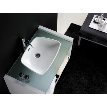 Bathco 0091 - Lavabo sobre encimera ANABEL 50 x 36 cm porcelana/blanco