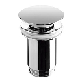 Bathco 0211 - Desagüe para lavabo con rebosadero y cierre CLICK-CLACK, diámetro 6 cm, acabado cromado brillante