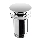 Bathco 0211 - Desagüe para lavabo con rebosadero y cierre CLICK-CLACK, diámetro 6 cm, acabado cromado brillante