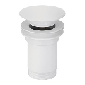 Bathco 0212BL - Desagüe CLICK-CLACK para lavabo sin rebosadero, Ø 6 cm, blanco mate