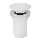 Bathco 0212BL - Desagüe CLICK-CLACK para lavabo sin rebosadero, Ø 6 cm, blanco mate