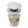 Bathco 0212MT- Desagüe para lavabo sin rebosadero CLICK-CLACK, Ø 6 cm, cromo brillante/blanco mate