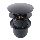 Bathco 0212NE - Válvula de desagüe para lavabo sin rebosadero CLICK-CLACK Ø 6 cm negro mate