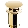 Bathco 0212OR - Desagüe para lavabo sin rebosadero CLICK-CLACK, diámetro 6 cm, dorado