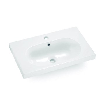 Bathco 0516 - Lavabo encastrado ICE 60x35 cm resina/blanco