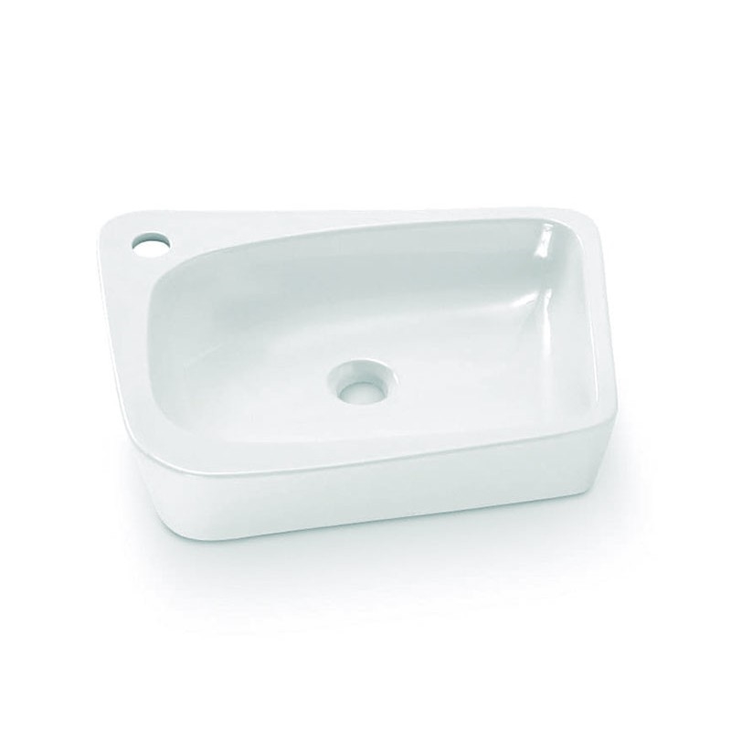 Bathco 4001 - Lavabo sobre encimera ARAGON 50x40,5 cm porcelana/blanco
