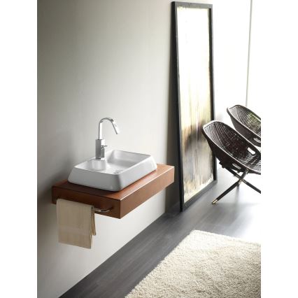 Bathco 4004 - Lavabo sobre encimera GALICIA 60 x 40 cm porcelana/blanco