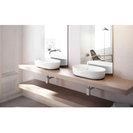 Bathco 4037 - Lavabo sobre encimera TOULOUSE 59x41,5 cm porcelana/blanco